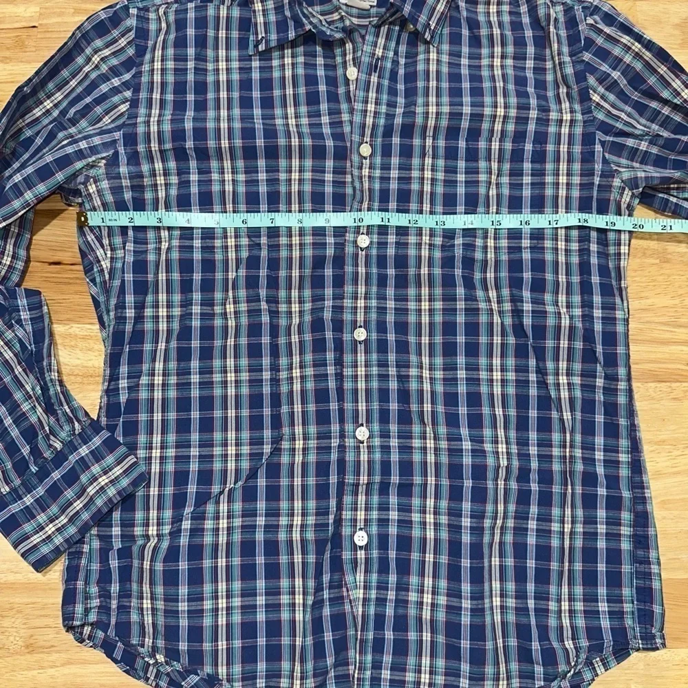 J. Crew Men's Blue Plaid Shirt